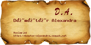 Dömötör Alexandra névjegykártya